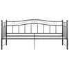vidaXL Cadre de canapé-lit extensible sans matelas Noir Métal 90x200cm
