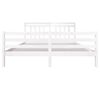 vidaXL Cadre de lit sans matelas blanc bois massif