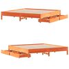 vidaXL Cadre de lit sans matelas cire marron 200x200cm bois pin massif