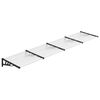 vidaXL Auvent de porte Noir et transparent 396x90 cm Polycarbonate