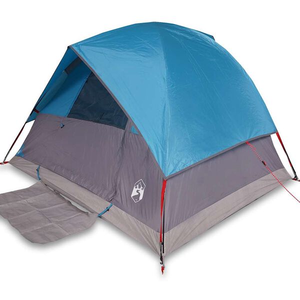 vidaXL Tente de camping &agrave; d&ocirc;me 3 personnes bleu imperm&eacute;able