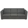 vidaXL Ensemble de canapés trois pièces Tissu Gris foncé