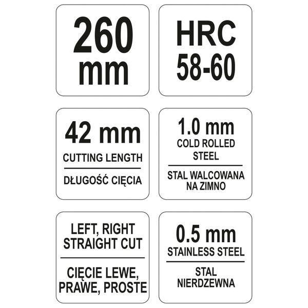 YATO Cisaille &agrave; coupe circulaire 260 mm Rouge