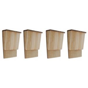 vidaXL Maison pou chauve-souris 4 pcs 22 x 12 x 34 cm Bois