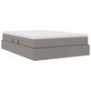 vidaXL Lit avec rangement et matelas Taupe 140 x 200 cm Polyester