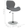 vidaXL Chaises pivotantes &agrave; manger lot de 6 Gris fonc&eacute; Velours