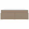 vidaXL Cadre de lit avec matelas Cappuccino 180 x 200 cm tissu