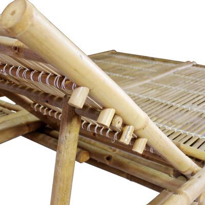 vidaXL Chaise longue pour 2 personnes Bambou
