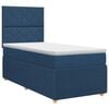 vidaXL Lit boxspring avec matelas Bleu 90 x 190 cm Tissu