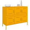 vidaXL Buffet jaune moutarde 100,5x39x79 cm acier