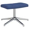 vidaXL Chaise de relaxation avec tabouret Bleu Tissu