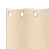 vidaXL Rideaux occultants avec anneaux 2 pcs Crème 140 x 140 cm