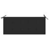 vidaXL Banc Batavia avec coussin noir 120 cm Bois de teck massif