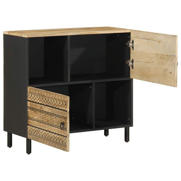vidaXL Buffet 80x33,5x75 cm bois de manguier brut massif