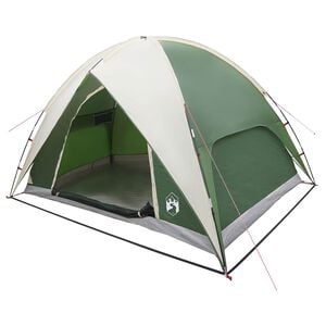 vidaXL Tente de camping avec un abri imperm&eacute;able D&ocirc;me Vert 4 personnes