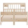 vidaXL Lit biblioth&egrave;que sans matelas 150x200 cm bois massif de pin