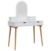 vidaXL Ensemble de Coiffeuse FAUSKE 4 pcs Blanc 100 x 50 x 143 cm