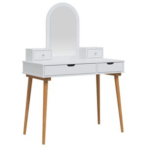 vidaXL Ensemble de Coiffeuse FAUSKE 4 pcs Blanc 100 x 50 x 143 cm