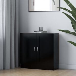 vidaXL Biblioth&egrave;que Noir 82,5x30,5x80 cm Bois d'ing&eacute;nierie