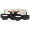 vidaXL Ensemble de canap&eacute; de jardin 8 pc Noir polyrotin