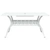 vidaXL Ensemble de salle à manger pour jardin 5 pcs Blanc Aluminium