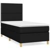 vidaXL Sommier &agrave; lattes de lit et matelas Noir 80x200 cm Tissu