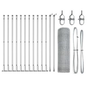 vidaXL Cl&ocirc;ture en fil soud&eacute; avec base en b&eacute;ton 25 x 0,4 m (L x H)