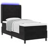 vidaXL Lit &agrave; ressorts avec matelas avec LED Noir 80 x 200 cm Velours