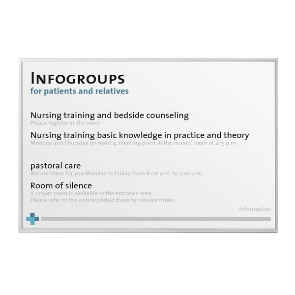 MOEDEL Panneau informatif A4 Argent&eacute;