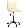 vidaXL Chaise pivotante de salle &agrave; manger Cr&egrave;me Velours