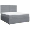 vidaXL Sommier &agrave; lattes de lit avec matelas Gris clair 180x200cm Tissu