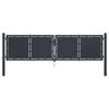 vidaXL Portail de jardin en acier 300x100 cm anthracite
