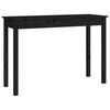 vidaXL Table console Noir 110x40x75 cm Bois massif de pin
