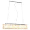 vidaXL Plafonnier avec perles de cristal Argent&eacute; 104 cm E14