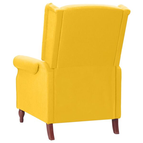vidaXL Fauteuil inclinable Jaune Tissu