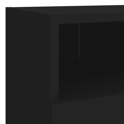vidaXL Meuble TV mural noir 40x30x30 cm bois d'ingénierie