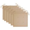 vidaXL Chaises de jardin lot de 6 avec coussins Bois de teck massif