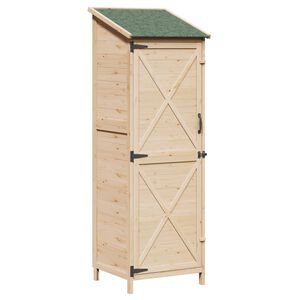 vidaXL Abri de jardin Naturel 59,5 x 56 x 176,5 cm Bois d'ing&eacute;nierie
