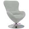 vidaXL Fauteuil &oelig;uf Gris clair 63 x 73 x 90 cm Velours
