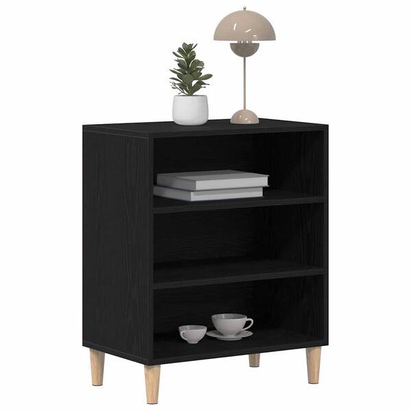 vidaXL Buffet Ch&ecirc;ne noir 57 x 35 x 70 cm Bois d'ing&eacute;nierie