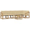 vidaXL Ensemble de canap&eacute;s d'ext&eacute;rieur 7 pc Blanc et Beige