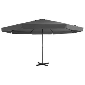 vidaXL Parasol d'ext&eacute;rieur avec m&acirc;t en aluminium 500 cm anthracite