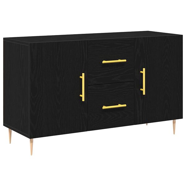vidaXL Buffet Chêne noir 100 x 36 x 60 cm Bois d'ingénierie