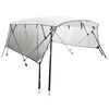 vidaXL Toit bimini &agrave; 4 arceaux parois en maille 243x(230-244)x137 cm