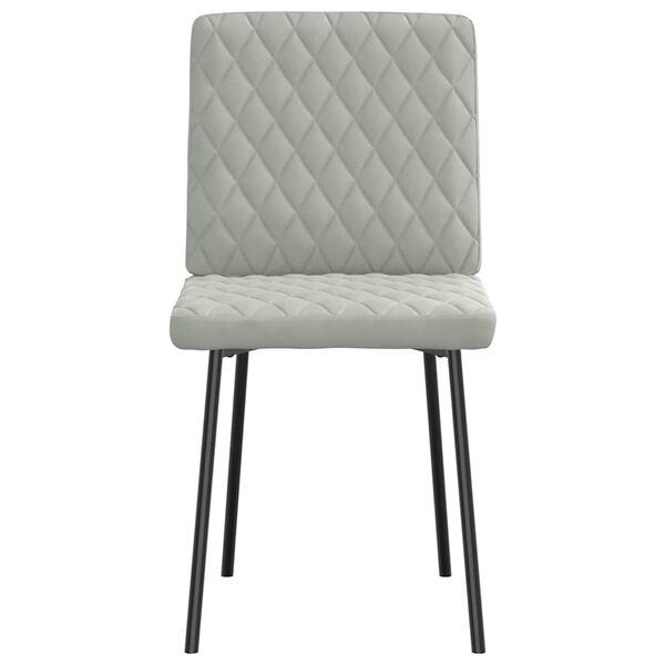 vidaXL Chaises &agrave; manger lot de 6 gris clair velours