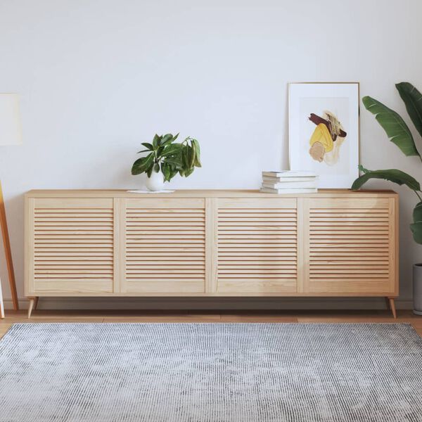 vidaXL Portes d'armoire &agrave; persiennes 4 pcs 61,5x59,4 cm pin massif