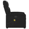 vidaXL Fauteuil inclinable de massage électrique noir tissu microfibre
