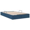 vidaXL Lit de Rangement avec matelas Bleu 120 x 200 cm tissu