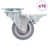vidaXL 16 pcs Roulettes pivotantes 50 mm