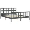 vidaXL Cadre de lit sans matelas gris bois de pin massif
